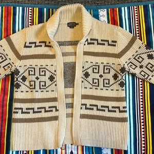 “The Dude” style Genuine Pendleton XL zip-up sweater.